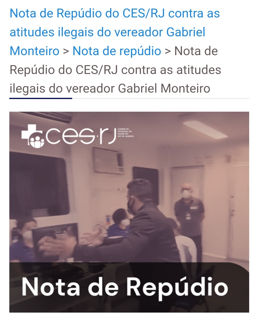 Resposta do SASERJ ao comunicado do CRESS RJ